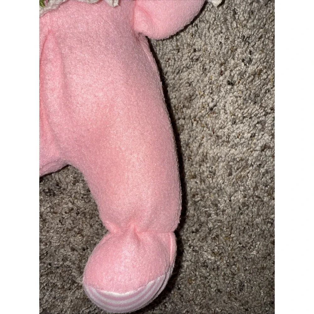 Goldberger Fuzzy Fleece Baby Plush Doll Pink Stripes Pj's Vinyl 11